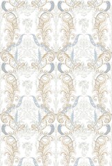 Masterful Handmade Floral Scroll Pattern Artworks