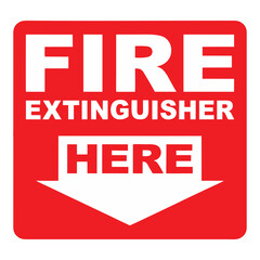 Fire extinguisher sign , fire extinguisher place label , vector illustration.cdr