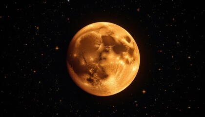 Obraz premium Celestial event moon phase observation outer space digital art nighttime aesthetic concept