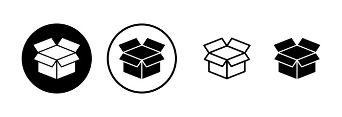 Box icon logo design. box sign and symbol, parcel, package