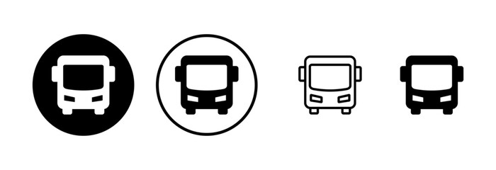 Bus icon logo design. bus sign and symbol