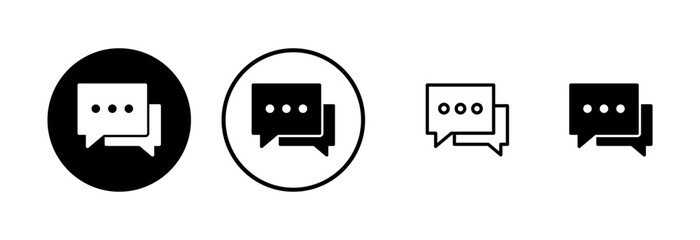 Chat icon logo design. speech bubble sign and symbol. comment icon. message