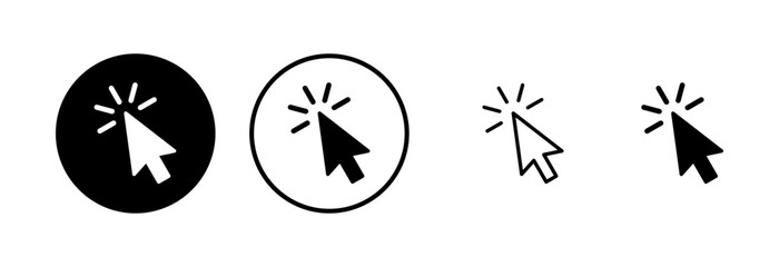 Click icon logo design. pointer arrow sign and symbol. cursor icon