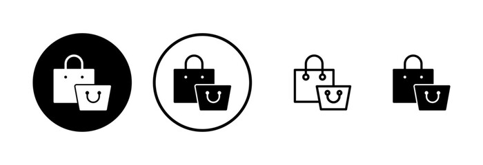 Shopping bag icon logo design. shopping sign and symbol