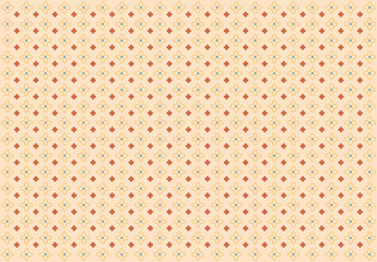 レトロな花柄のシームレス背景パターン素材