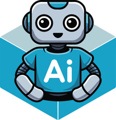 A vector logo design featuring Ai