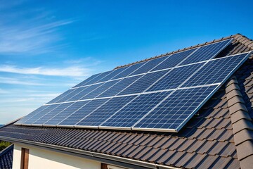 Fototapeta premium Residential Solar Panel Installation Clean Energy for Homes