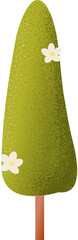 Tree isolated texture style concept illustration.