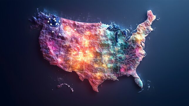 Celebrate American pride with vibrant colors representing flag day, independence day, and veterans day across the country