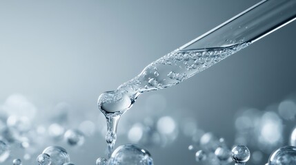 Precision Delivery: A Liquid Dispenser and Spherical Droplets in Subtle Light