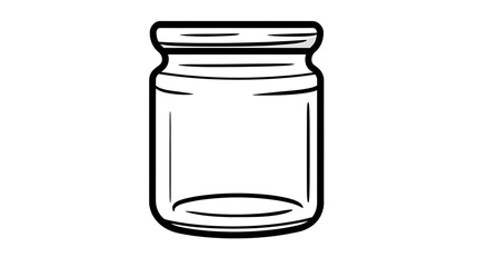 Glass Jar with Alcoholic Beverage Vector Illustration for Cocktail Menu and Beverage Advertising