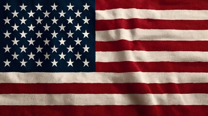 Naklejka premium Celebrate Flag Day and Independence Day with a vibrant display of the American flag in red, white, and blue colors