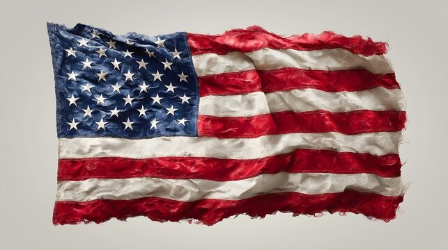 Celebrating American patriotism with a distressed flag design for Independence Day and Memorial Day events