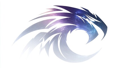 Obraz premium Nebula Crest: Abstract Celestial Wave Pattern with Cosmic Gradient Design