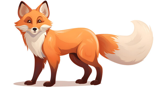 Cute Fox Saying Goodbye after School - Colorful and Playful Animal Illustration