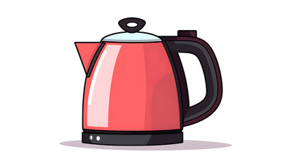Modern Electric Kettle Flat Vector Illustration Logo Design for Commercial Use