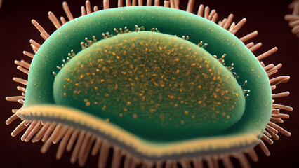 High-resolution microscopic virus image