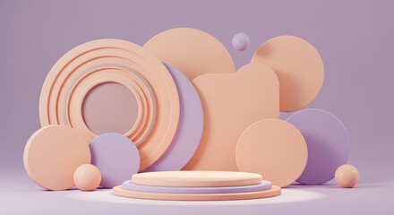 Fototapeta premium Circle and Platform Product Display