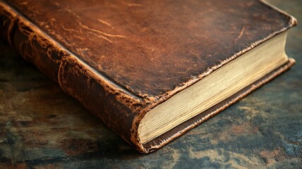 Obraz premium Old leather bound book