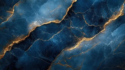 dark blue marble texture with golden veins creating elegant natural patterns and rich contrast
