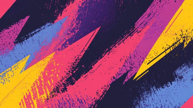 Vibrant abstract brushstrokes background energetic paint texture colorful geometric pattern