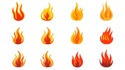 Professional Flame Vector Icon Pack for Design Projects and Web Development