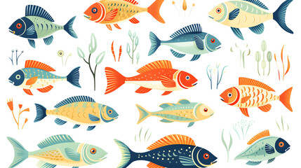 Naklejka premium Pisces Zodiac Sign Fish Constellation Astrology Horoscope Symbol