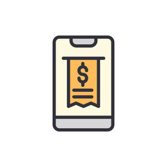 Mobile Payment Confirmation Represented On Smartphone With Transparent Style