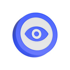 View symbol eyes 3d rendering