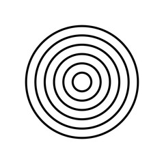 simple goal target outline. archery target vector illustration