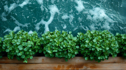 Green serenity meets turquoise motion: A tranquil juxtaposition of nature's wonders