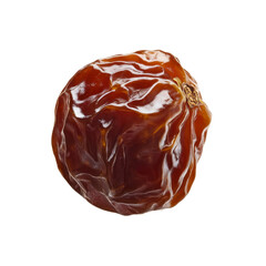 Single Medjool Date Fruit, Close-up Studio Shot on Black Background