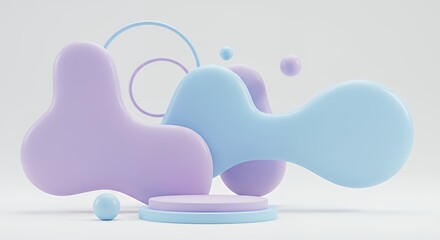 Abstract Shape on Platform Background