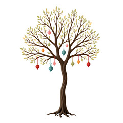 Obraz premium Enchanting tree adorned with ornate, glowing lanterns creates a whimsical and festive atmosphere perfect for joyous celebrations