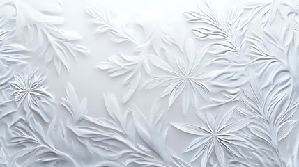 White embossed floral design texture