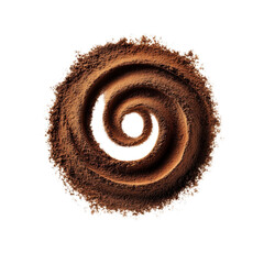 Abstract Spiral of Cocoa Powder - Swirling Brown Texture