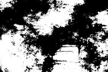 Naklejka premium Distressed Black Ink Grunge Texture with Splashes and Smears