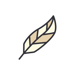 Isolated Graphic Feather Illustration With Delicate Design Element Symbol