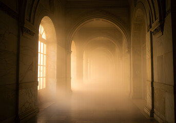 Fototapeta premium Misty ornate hallway