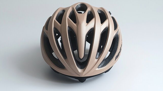 Beige Bicycle Helmet