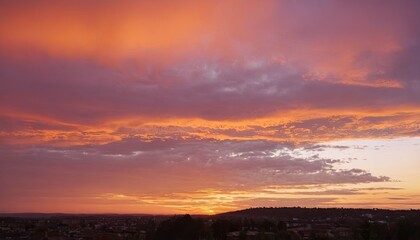 Fototapeta premium Beautiful orange heaven sky sunset 3