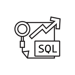 Obraz premium SQL icon isolated on white background