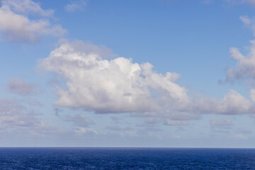 Cloudscape Over the Vast Blue Waters of the Pacific Ocean