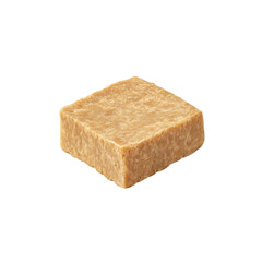 Single Cube of Light Brown Homemade Soap