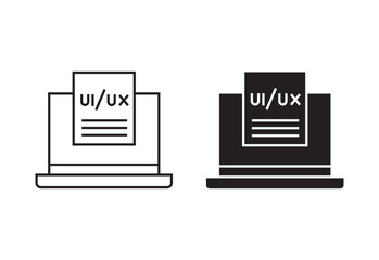 Ui Ux design icon isolated on white background