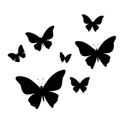 set of butterflies