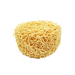 Close-up of a Nest of Dry Instant Noodles
