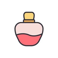 Charming Perfume Bottle Illustration With Delicate Pastel Color Palette