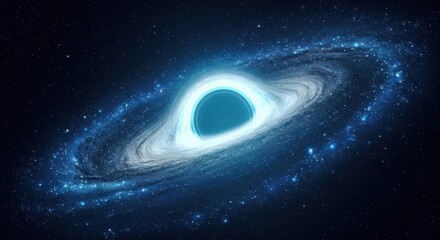 Naklejka premium Colorful black hole in deep space