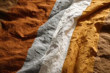 Textured Fabric Patterns Textile Studio Photography Warm Tones Close-Up Artistry